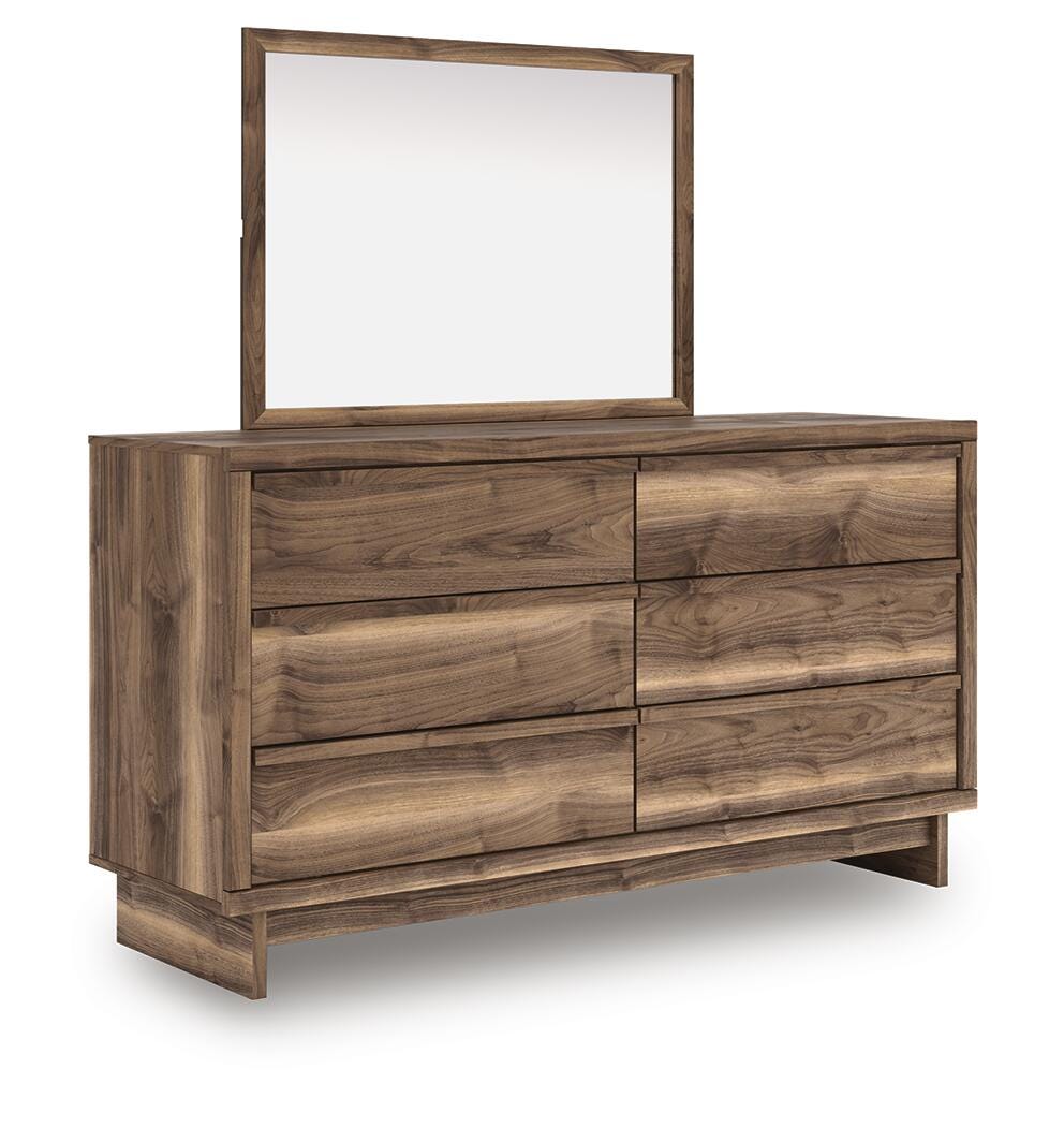 Chirason Panel Platform Bed, Dresser and Mirror