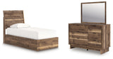 Chirason Panel Platform Bed, Dresser and Mirror