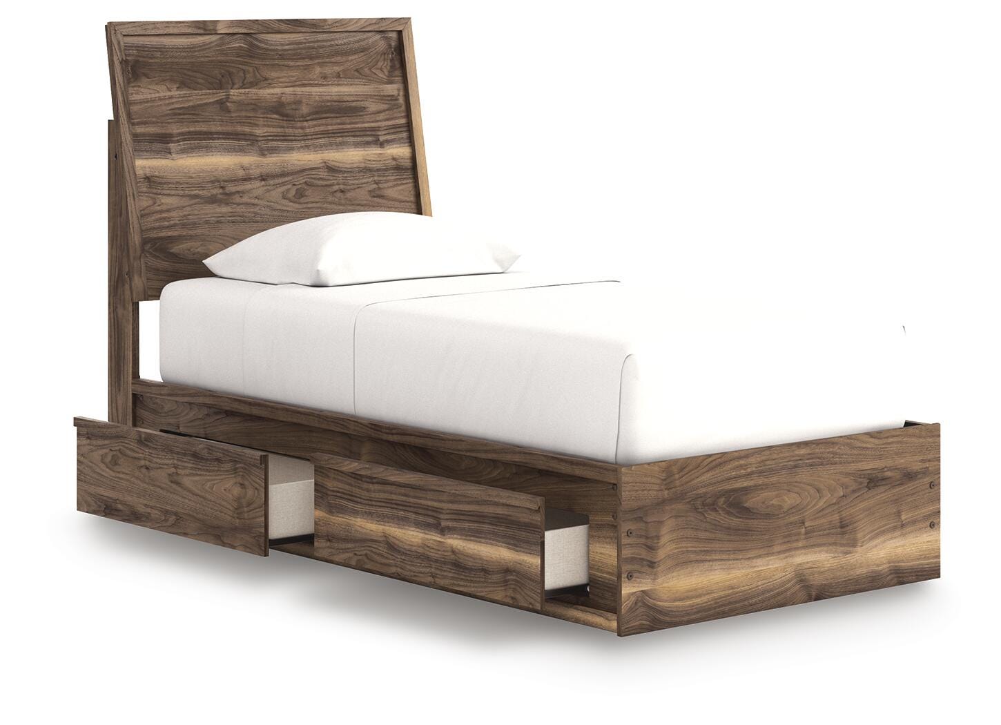Chirason Panel Bed with Storage, Dresser and Mirror