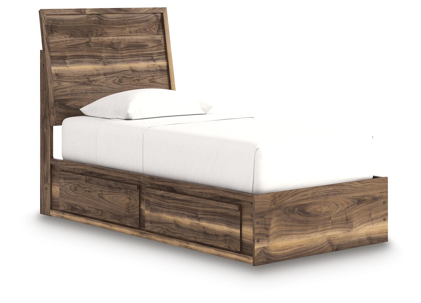Chirason Panel Bed with Storage, Dresser and Mirror