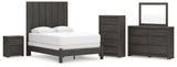 Fraluna Panel Bed, Dresser, Mirror, Chest and Nightstand