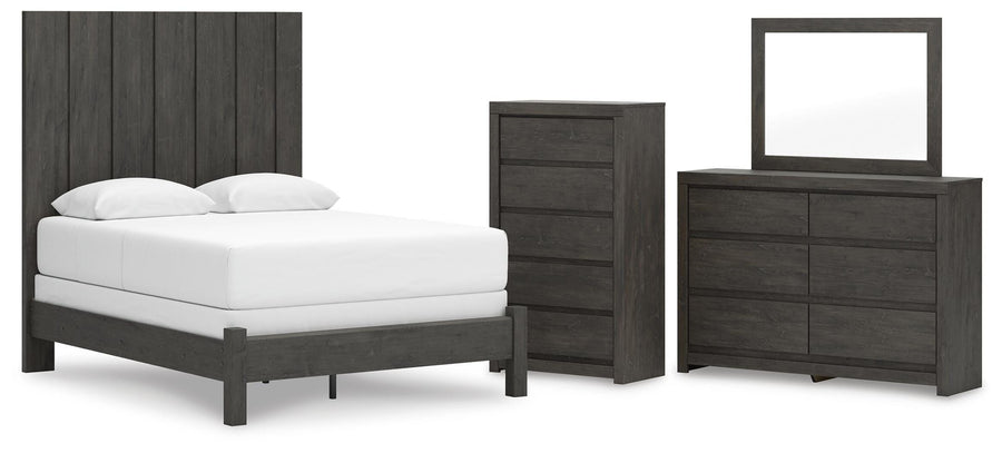 Fraluna Panel Bed, Dresser, Mirror and Chest