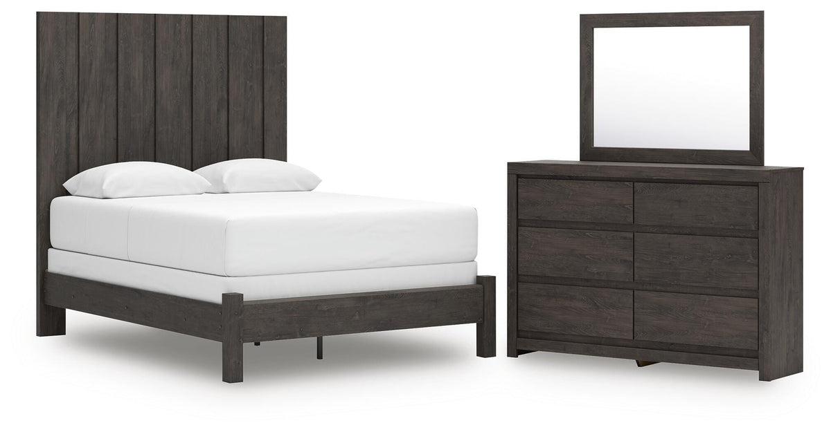 Fraluna Panel Bed, Dresser and Mirror
