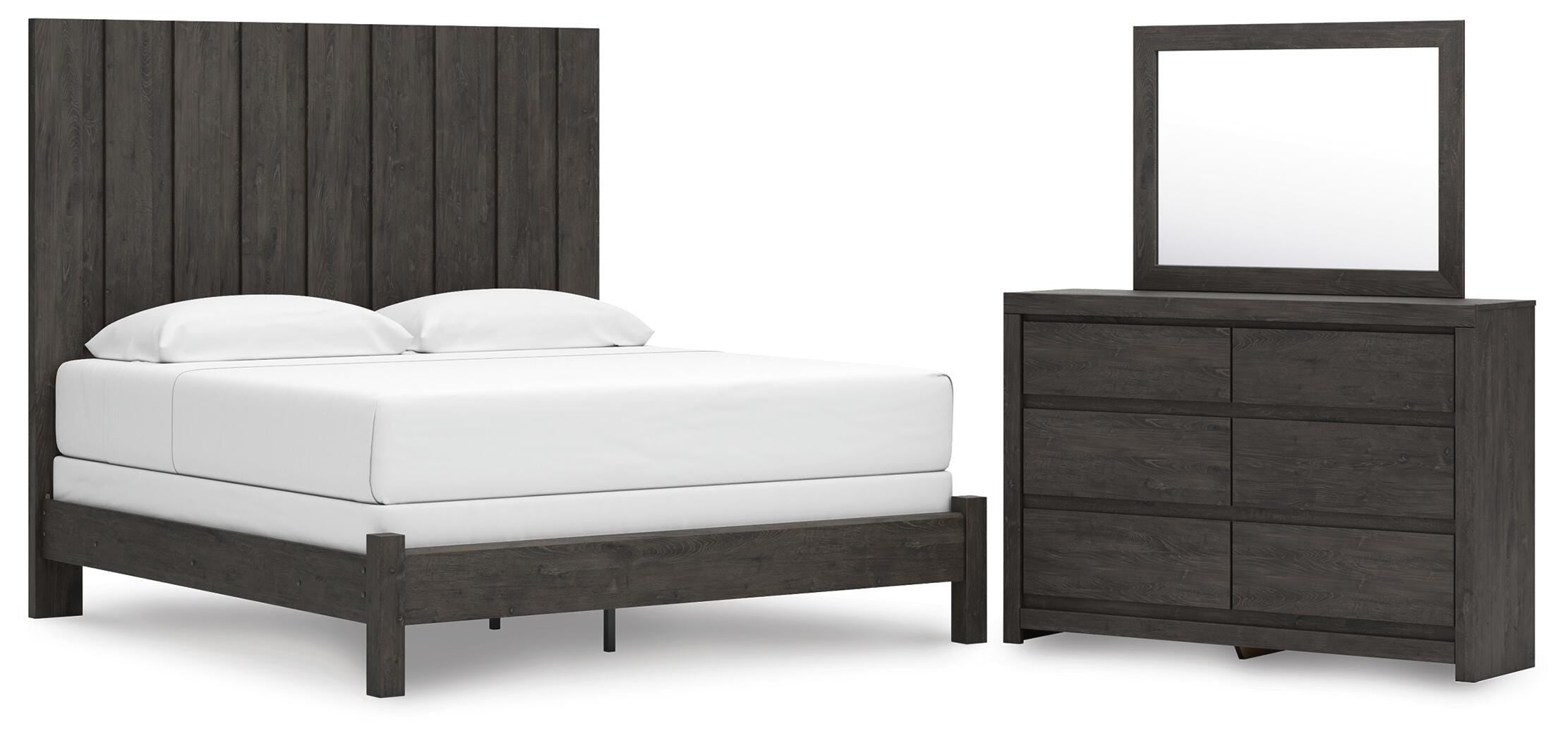 Fraluna Panel Bed, Dresser and Mirror