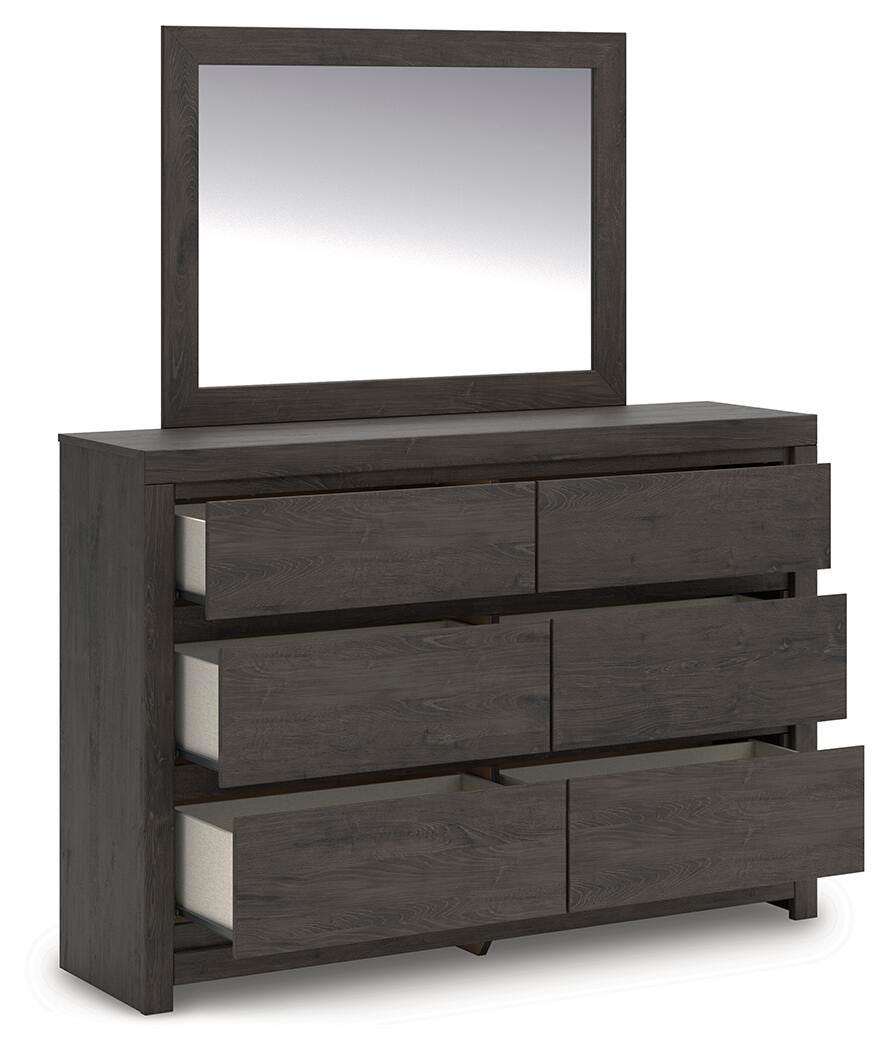 Fraluna Panel Bed, Dresser, Mirror, Chest and 2 Nightstands
