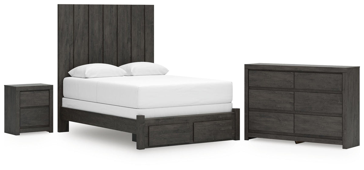 Fraluna Panel Storage Bed, Dresser and Nightstand