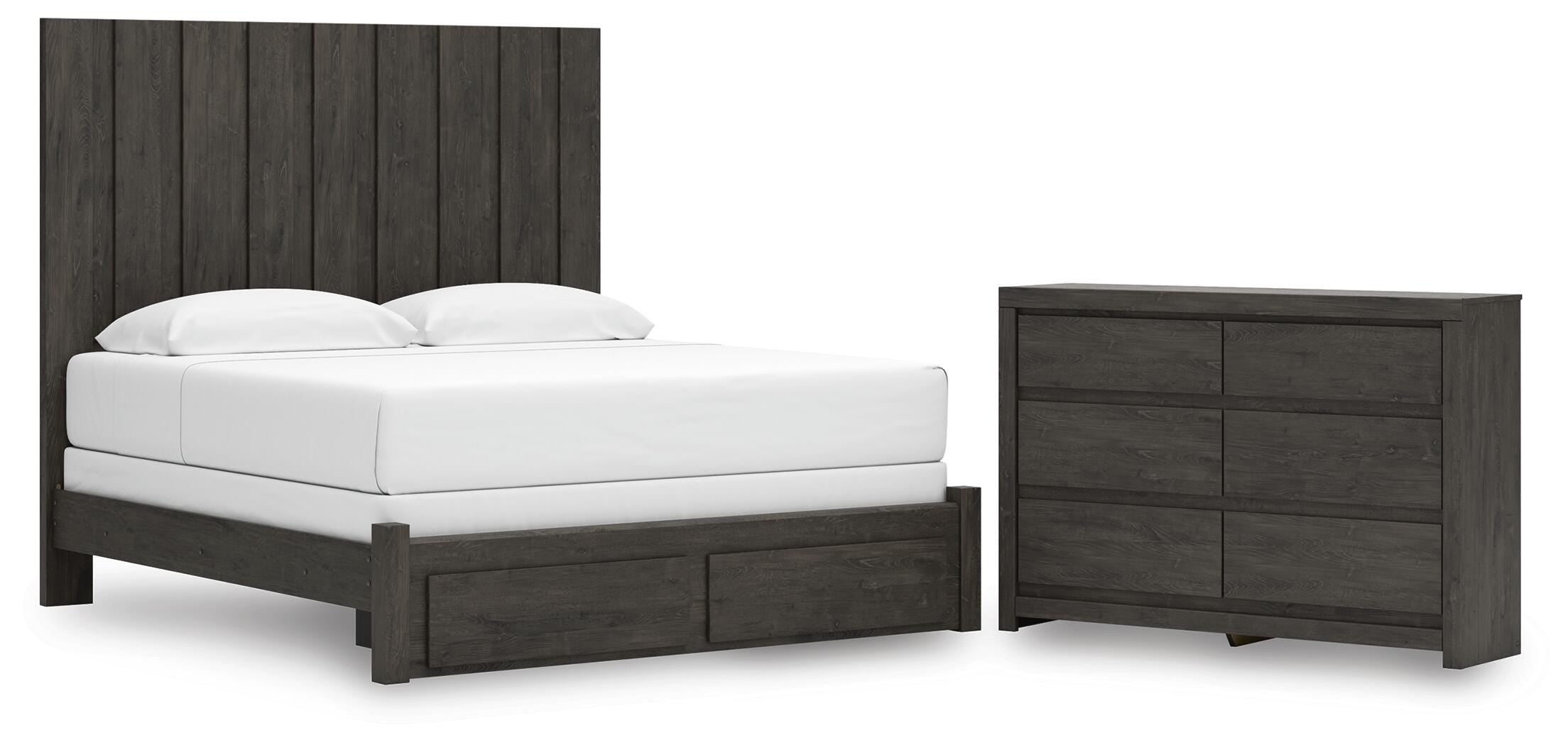 Fraluna Panel Storage Bed and Dresser