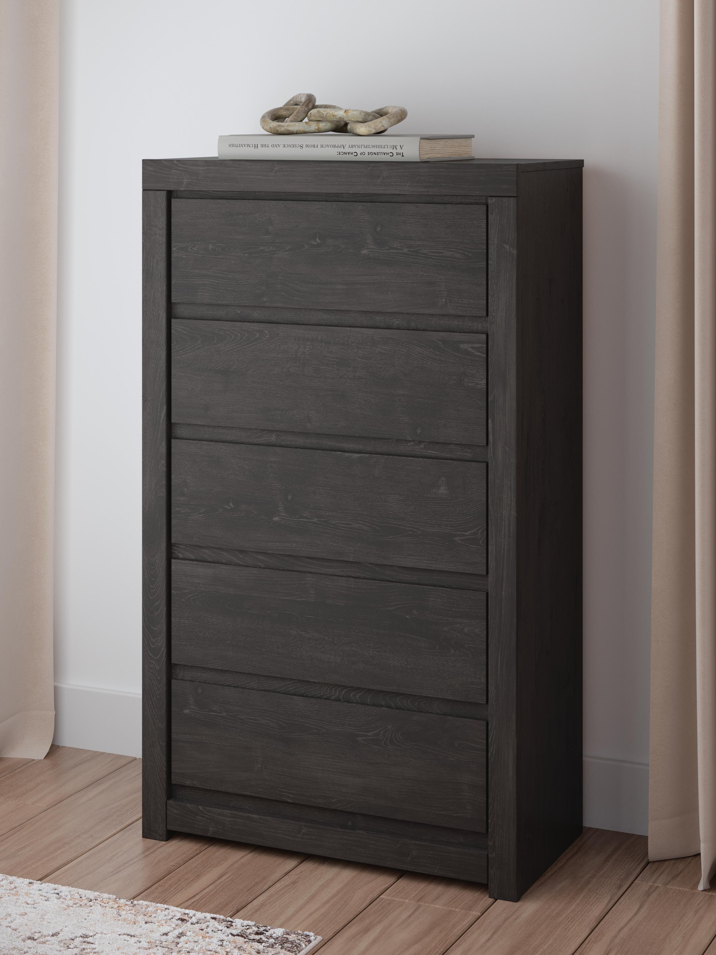 Fraluna Panel Bed, Dresser, Mirror, Chest and Nightstand