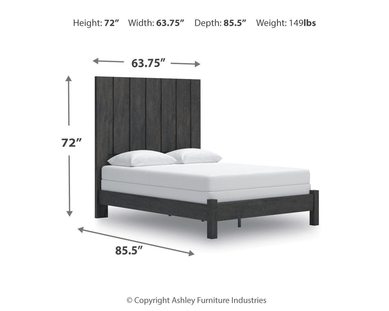 Fraluna Panel Bed, Dresser and Mirror