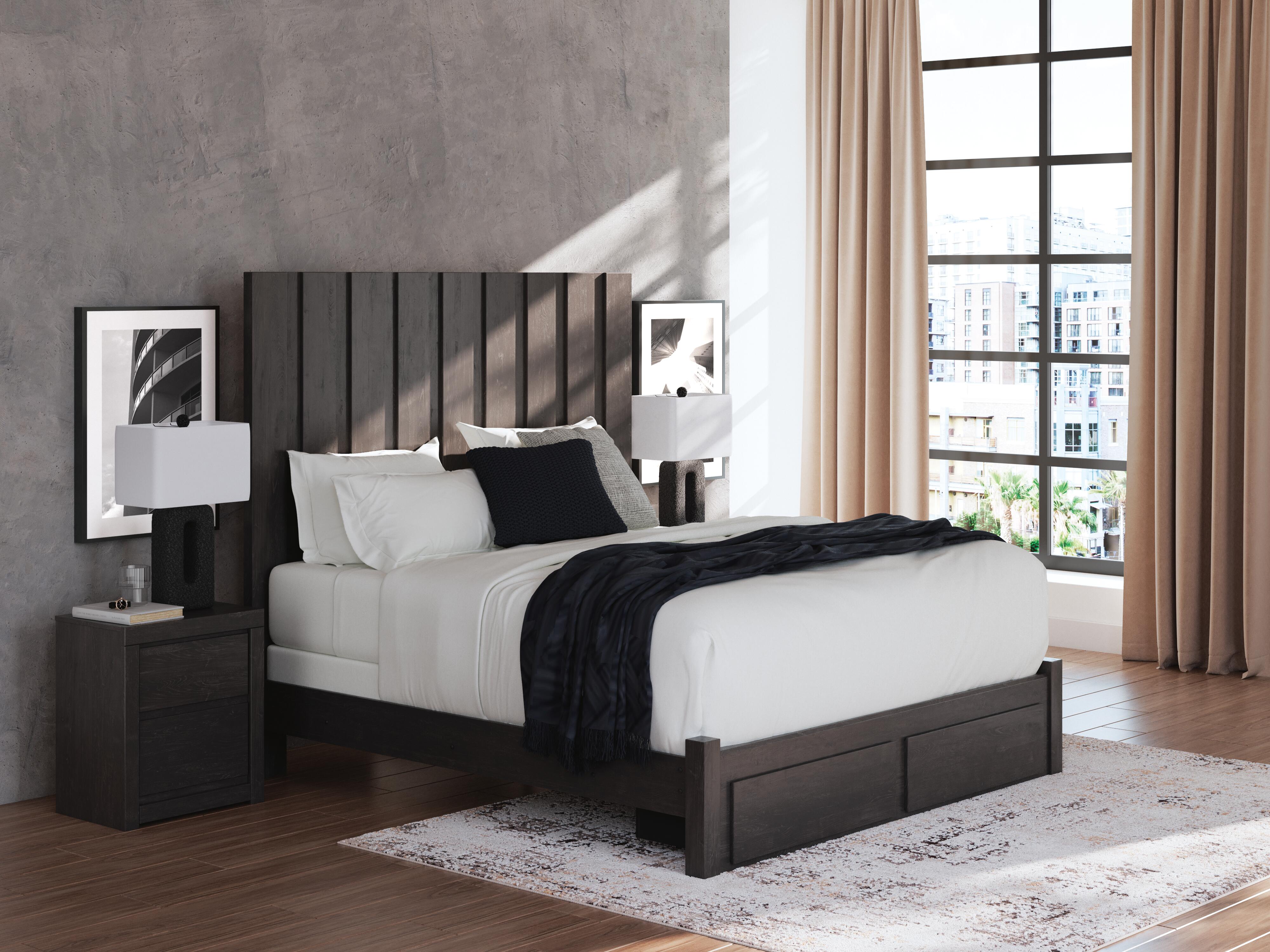 Fraluna Panel Storage Bed, Dresser and Mirror