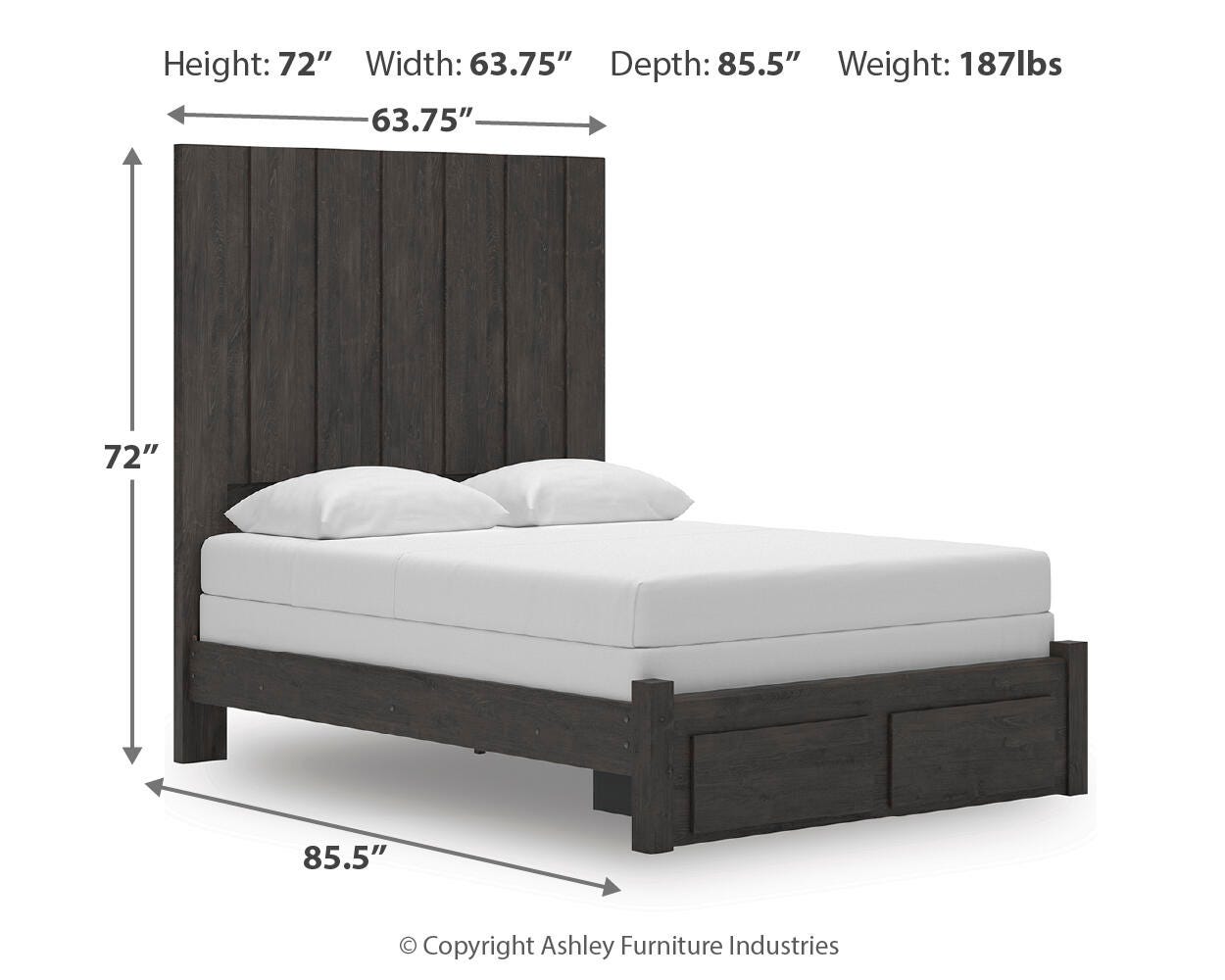 Fraluna Panel Storage Bed