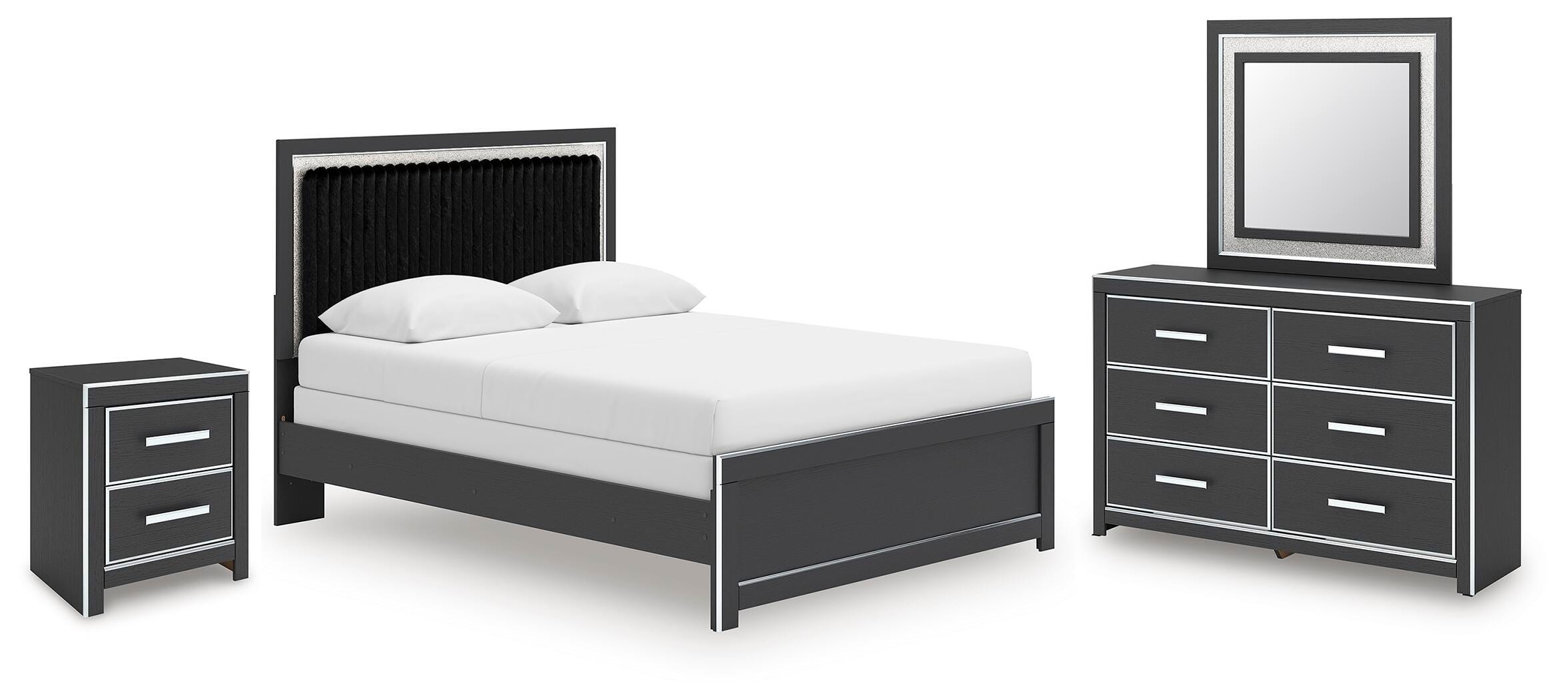 Zuraleus Panel Bed, Dresser, Mirror and Nightstand