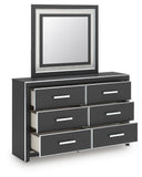 Zuraleus Upholstered Panel Bed, Dresser and Mirror