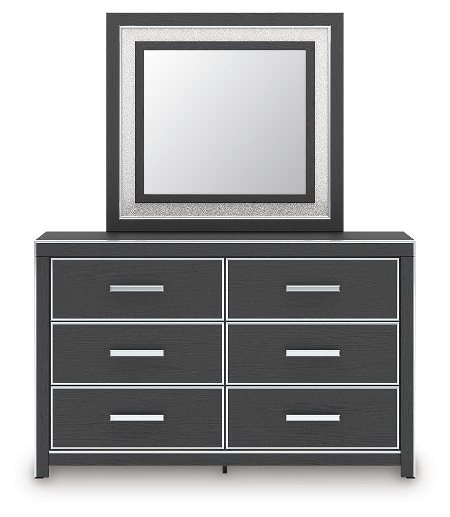 Zuraleus Upholstered Bed, Dresser, Mirror and 2 Nightstands