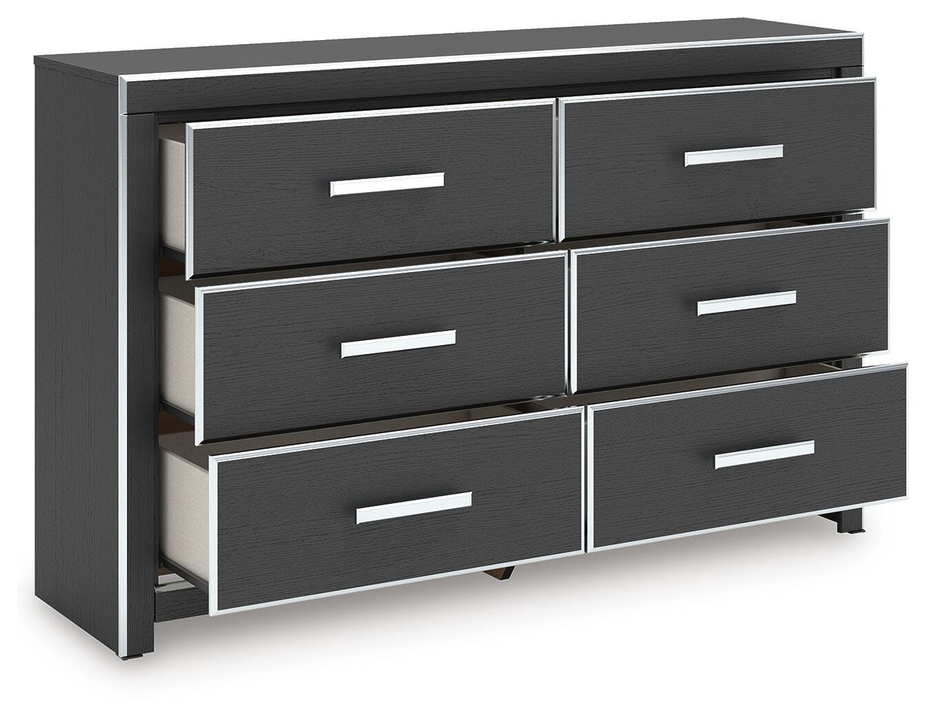 Zuraleus Upholstered Bed, Dresser and Nightstand