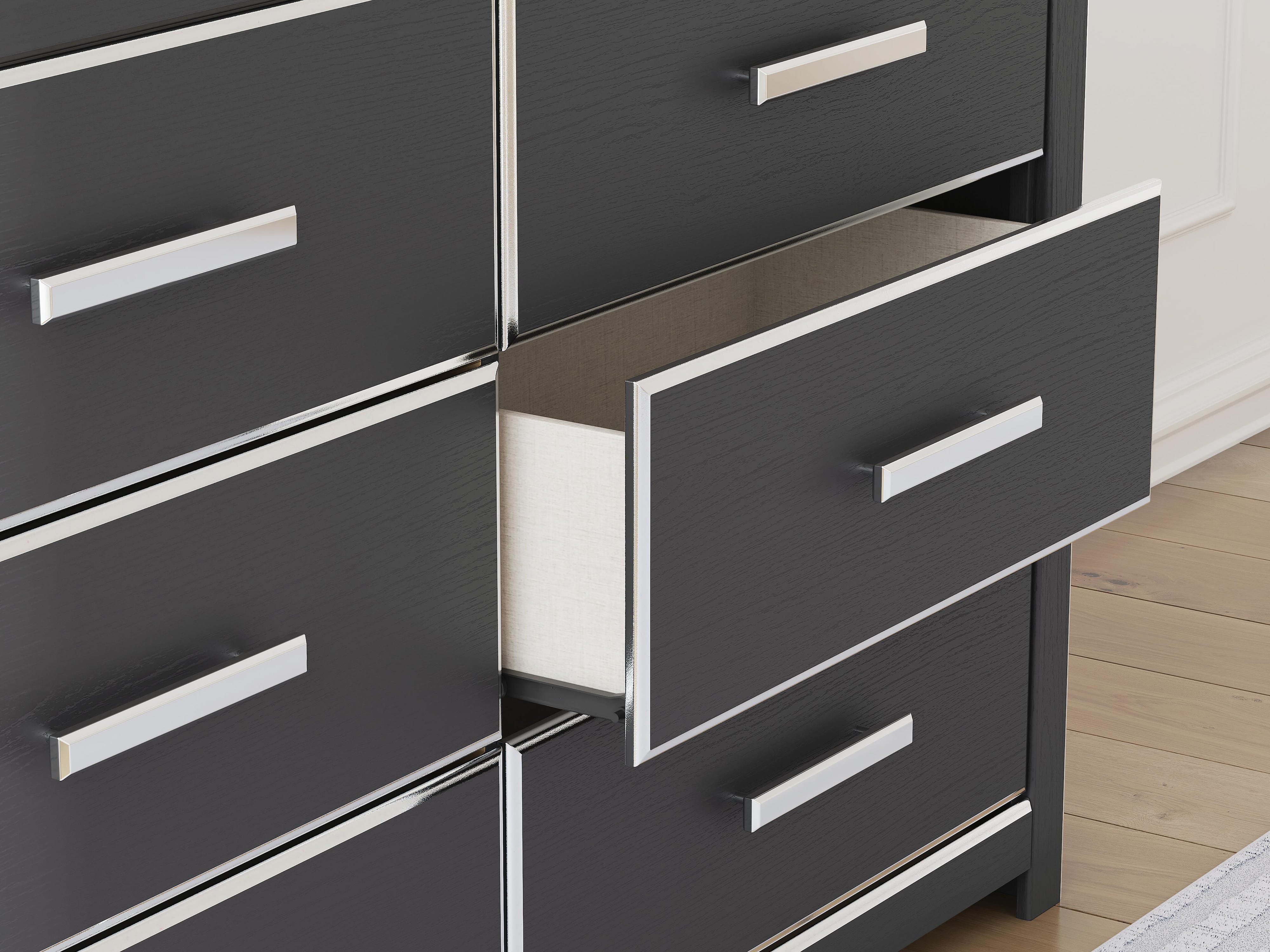 Zuraleus Upholstered Bed, Dresser and Nightstand