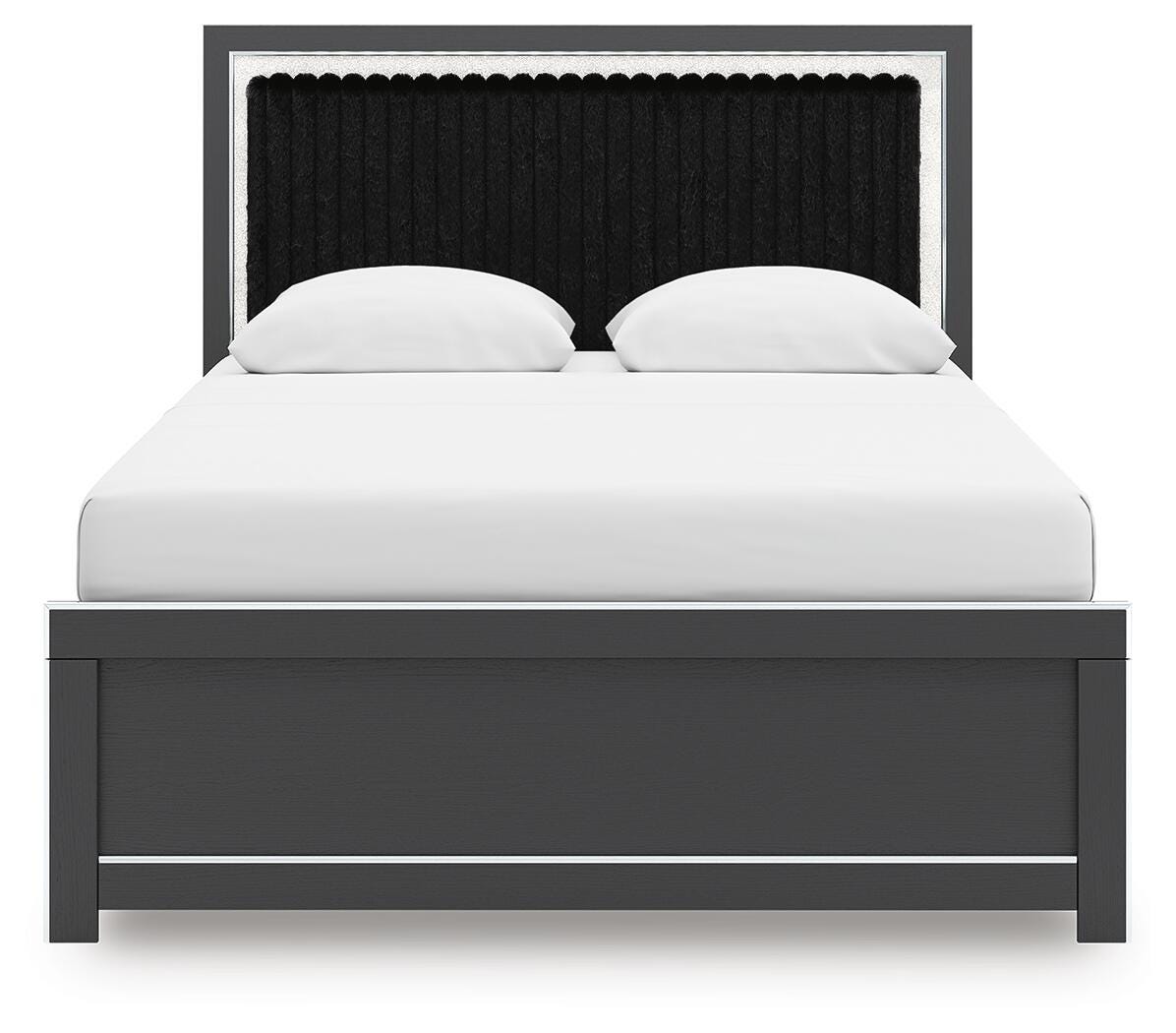 Zuraleus Upholstered Panel Bed, Dresser and Mirror