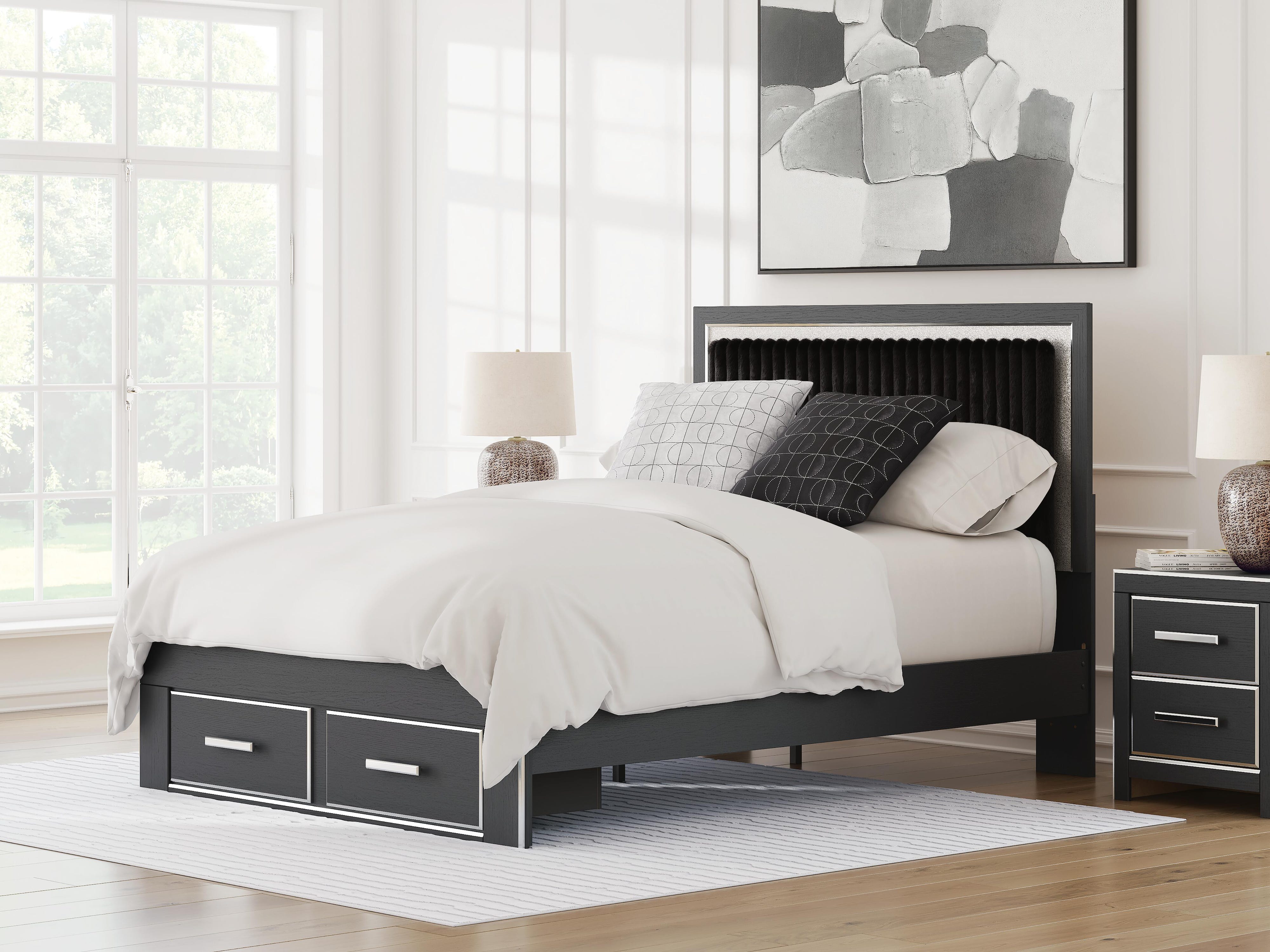 Zuraleus Upholstered Panel Platform Storage Bed