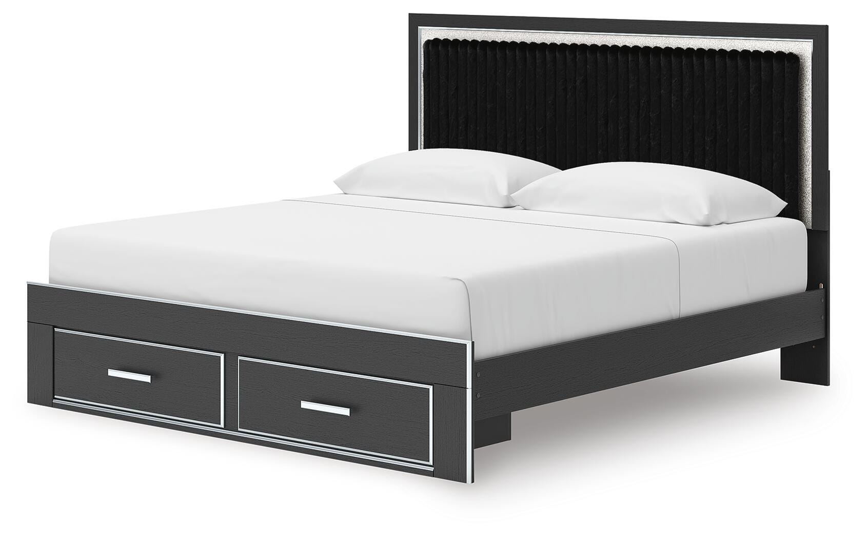 Zuraleus Upholstered Panel Platform Storage Bed