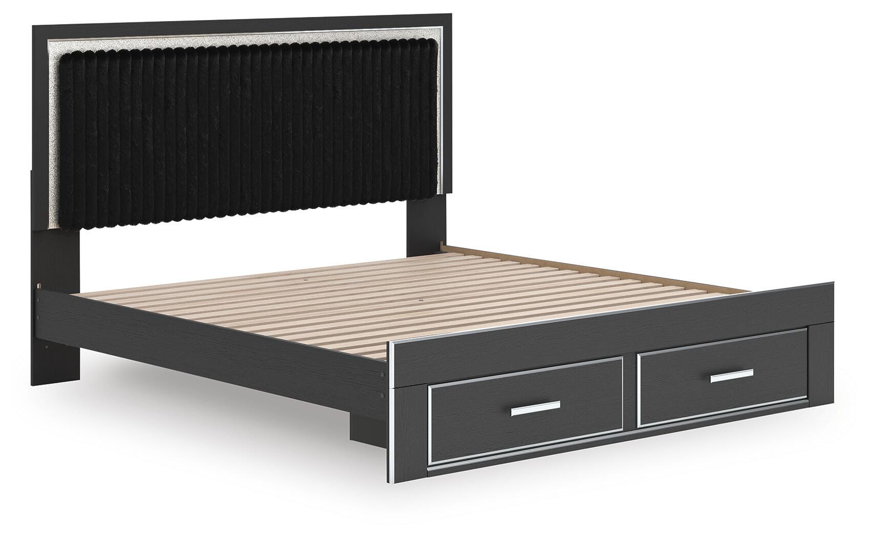 Zuraleus Upholstered Panel Platform Storage Bed