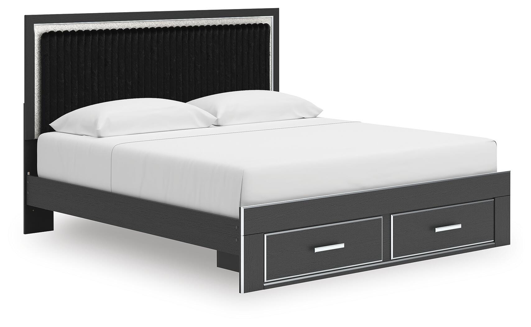 Zuraleus Upholstered Panel Platform Storage Bed