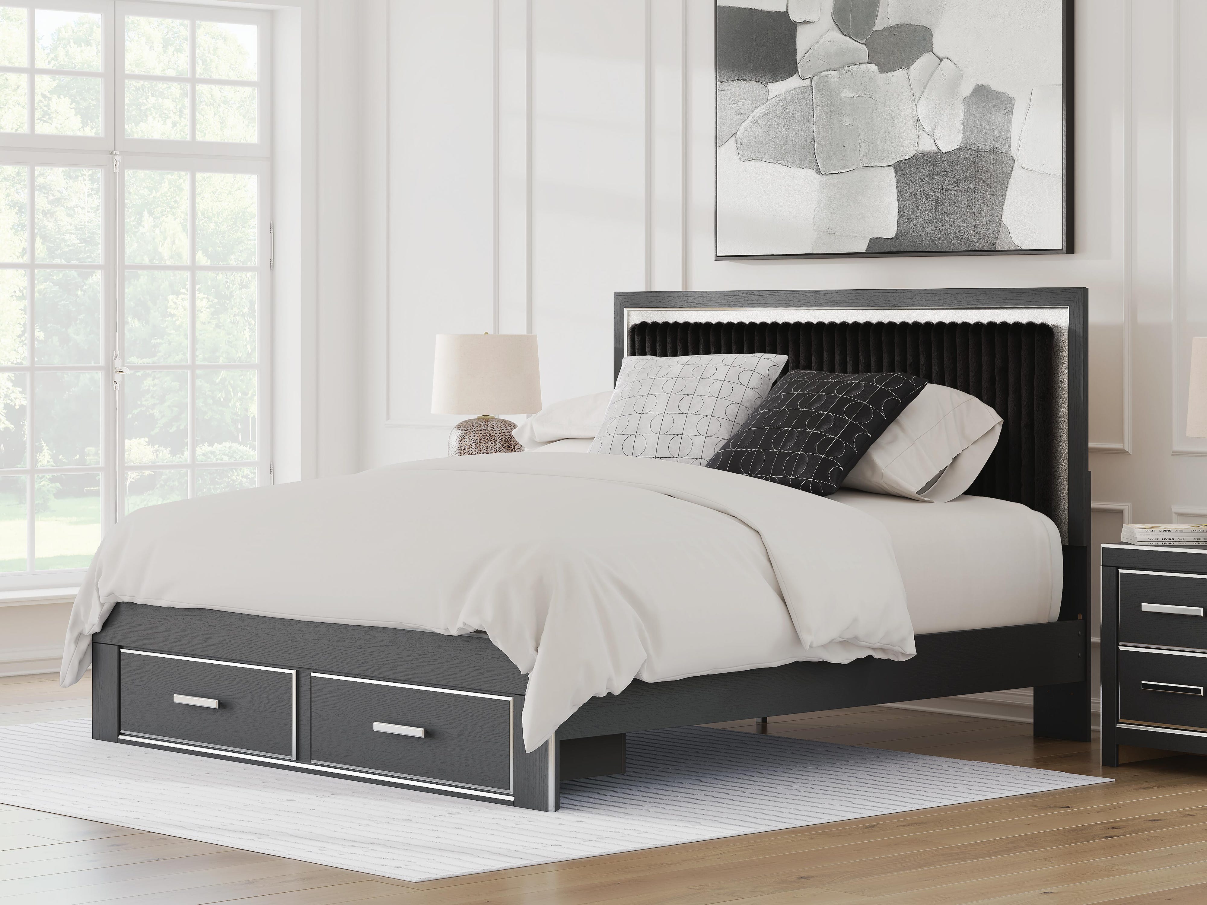 Zuraleus Upholstered Panel Platform Storage Bed