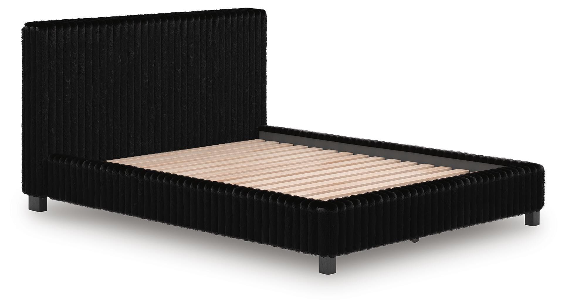Zuraleus Upholstered Bed, Dresser, Mirror and Nightstand
