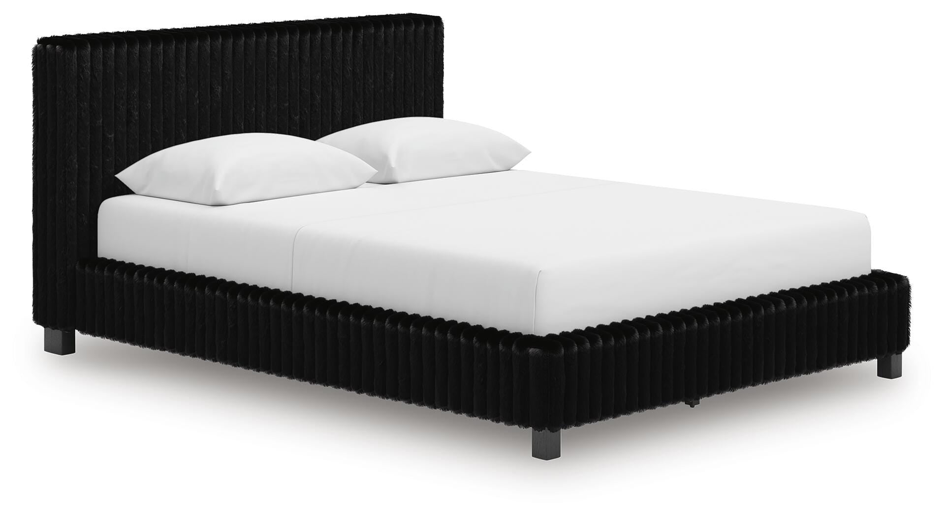 Zuraleus Upholstered Bed, Dresser and Mirror