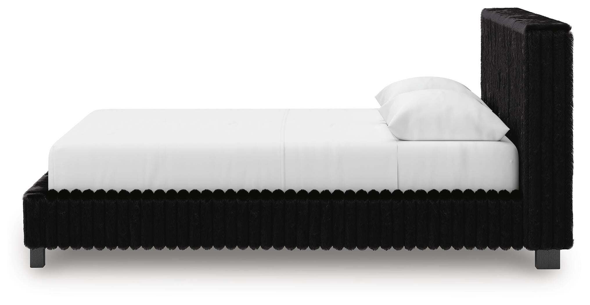 Zuraleus Upholstered Bed, Dresser and Nightstand