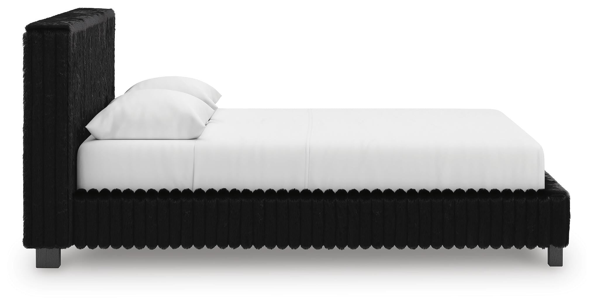 Zuraleus Upholstered Bed, Dresser, Mirror and Nightstand