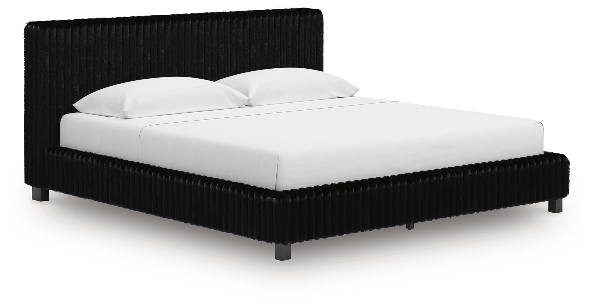 Zuraleus Upholstered Bed, Dresser and Nightstand