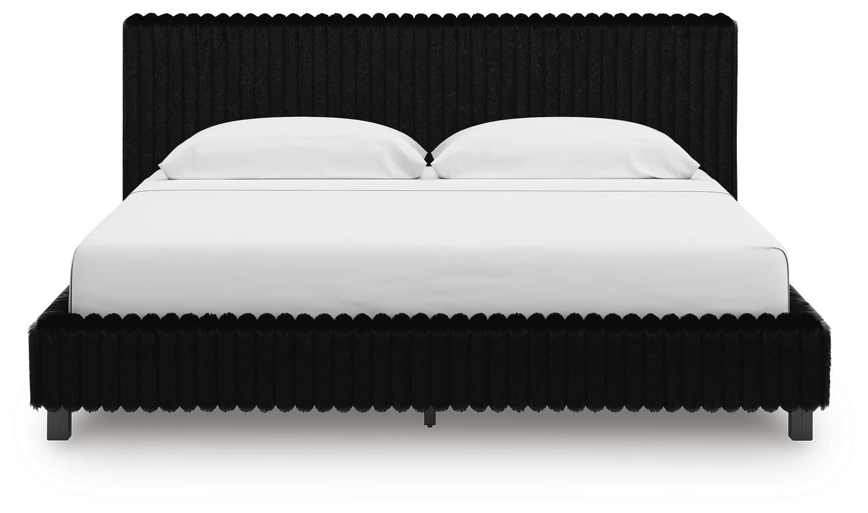 Zuraleus Upholstered Bed, Dresser, Mirror and 2 Nightstands