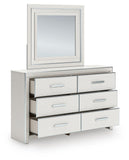 Zuraleus Upholstered Bed, Dresser, Mirror, Chest and Nightstand