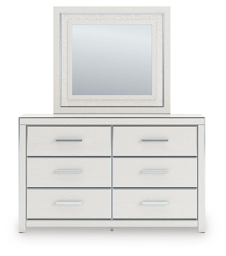 Zuraleus Upholstered Bed, Dresser, Mirror, Chest and Nightstand