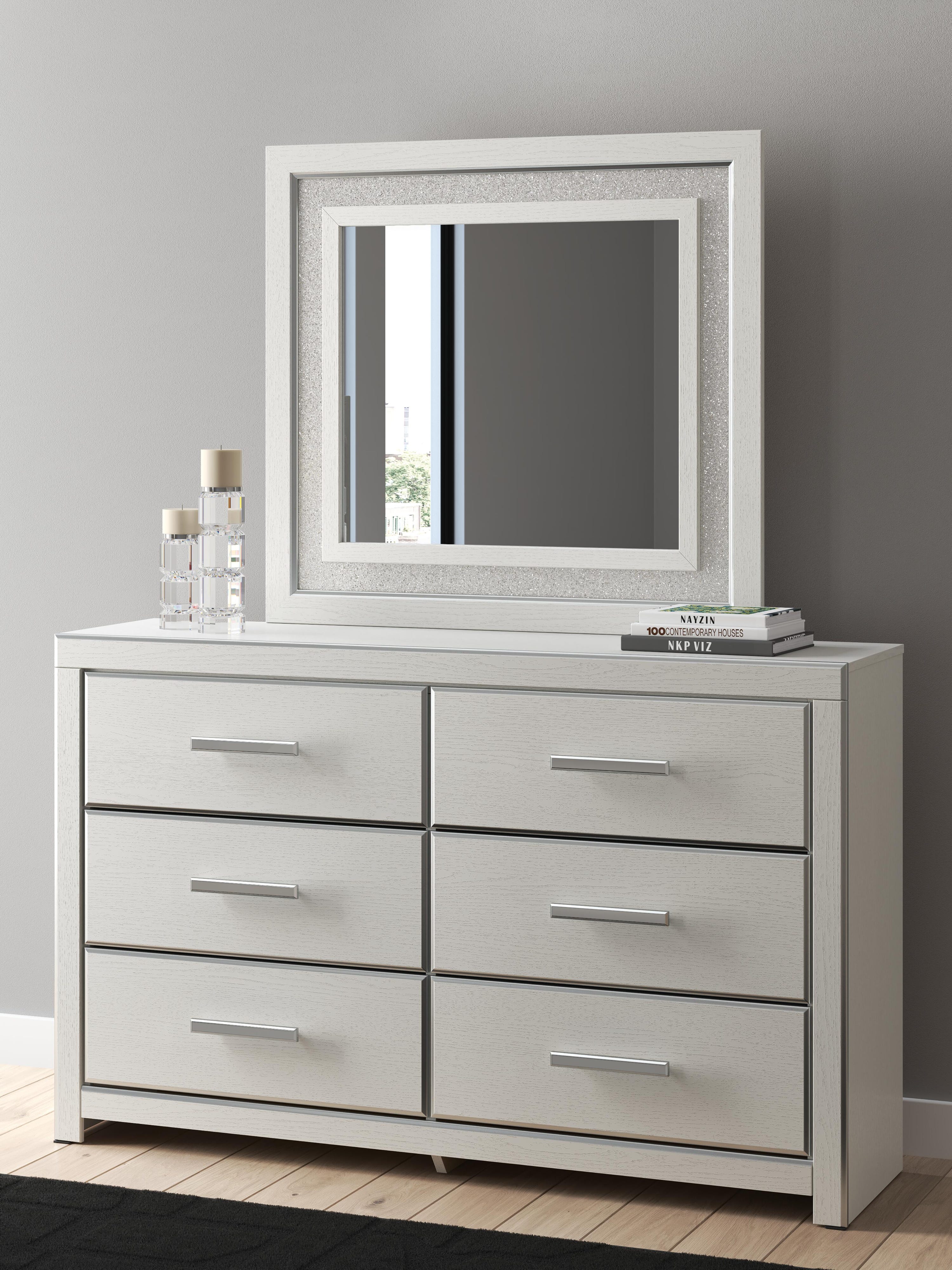 Zuraleus Upholstered Panel Bed, Dresser, Mirror and Chest