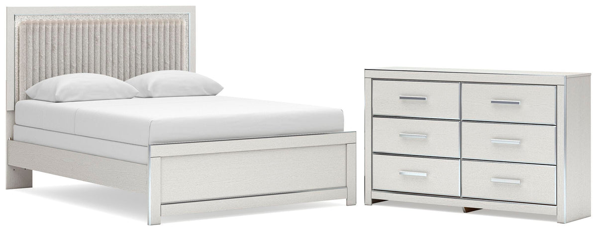 Zuraleus Upholstered Panel Bed and Dresser