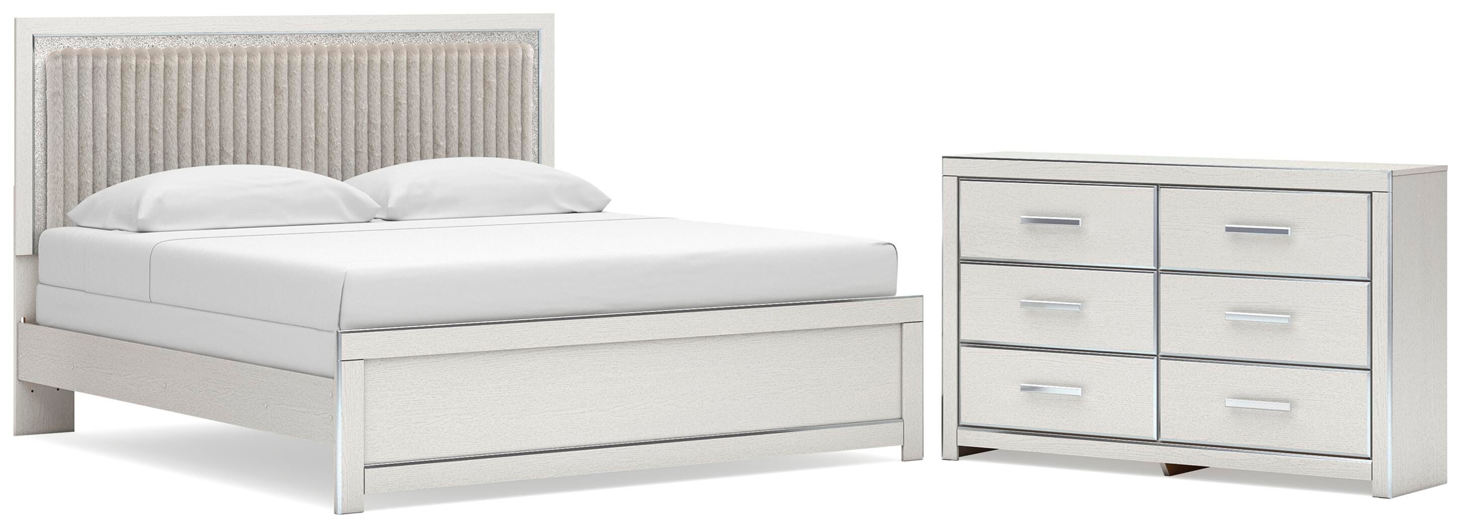 Zuraleus Upholstered Panel Bed and Dresser