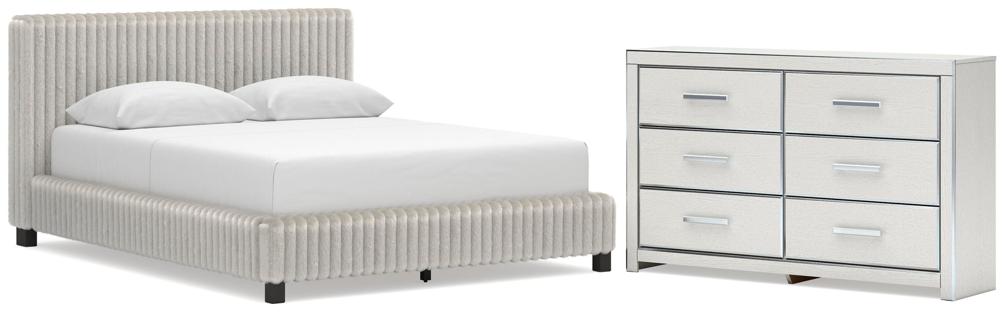 Zuraleus Upholstered Bed and Dresser