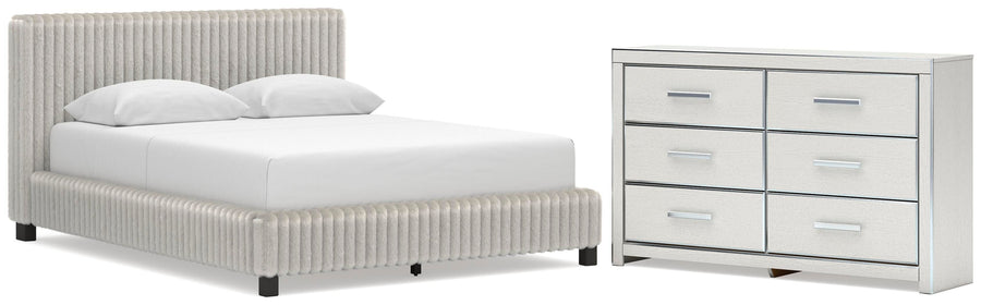 Zuraleus Upholstered Bed and Dresser