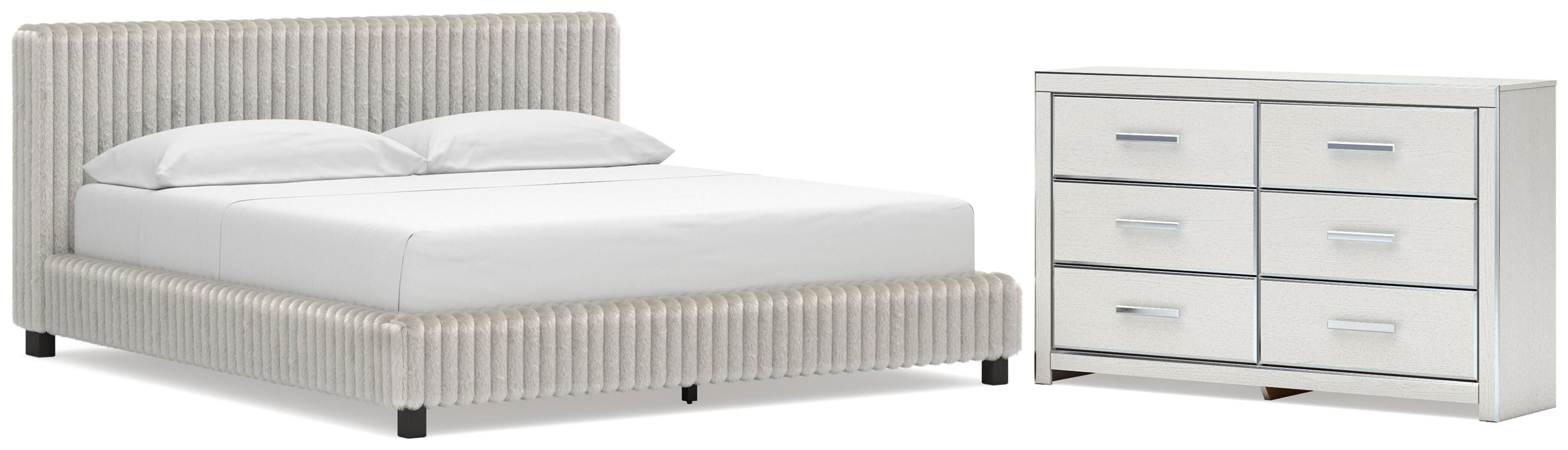 Zuraleus Upholstered Bed and Dresser