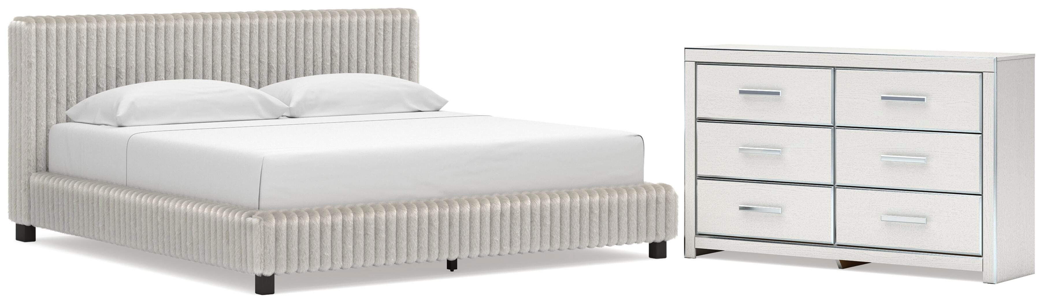 Zuraleus Upholstered Bed and Dresser