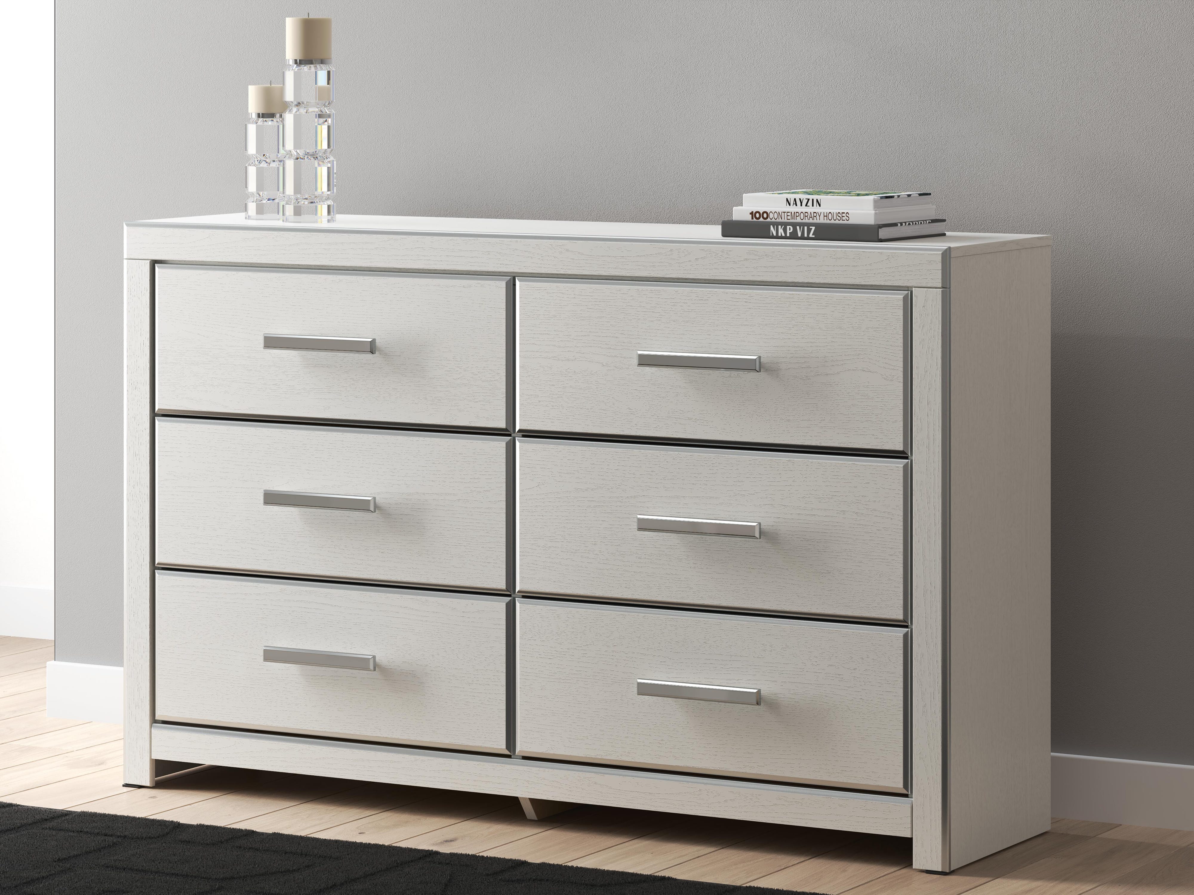 Zuraleus Upholstered Panel Platform Bed and Dresser