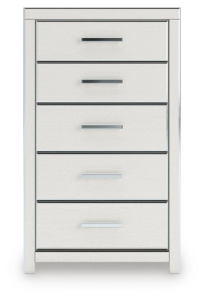 Zuraleus Upholstered Panel Platform Bed, Dresser and Chest