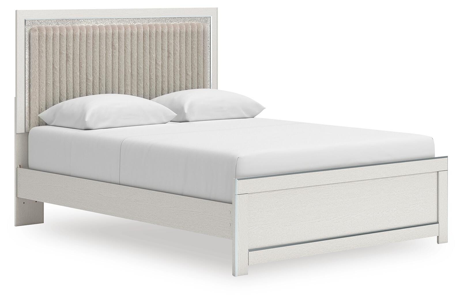 Zuraleus Upholstered Panel Platform Bed, Dresser, Mirror, Chest and Nightstand