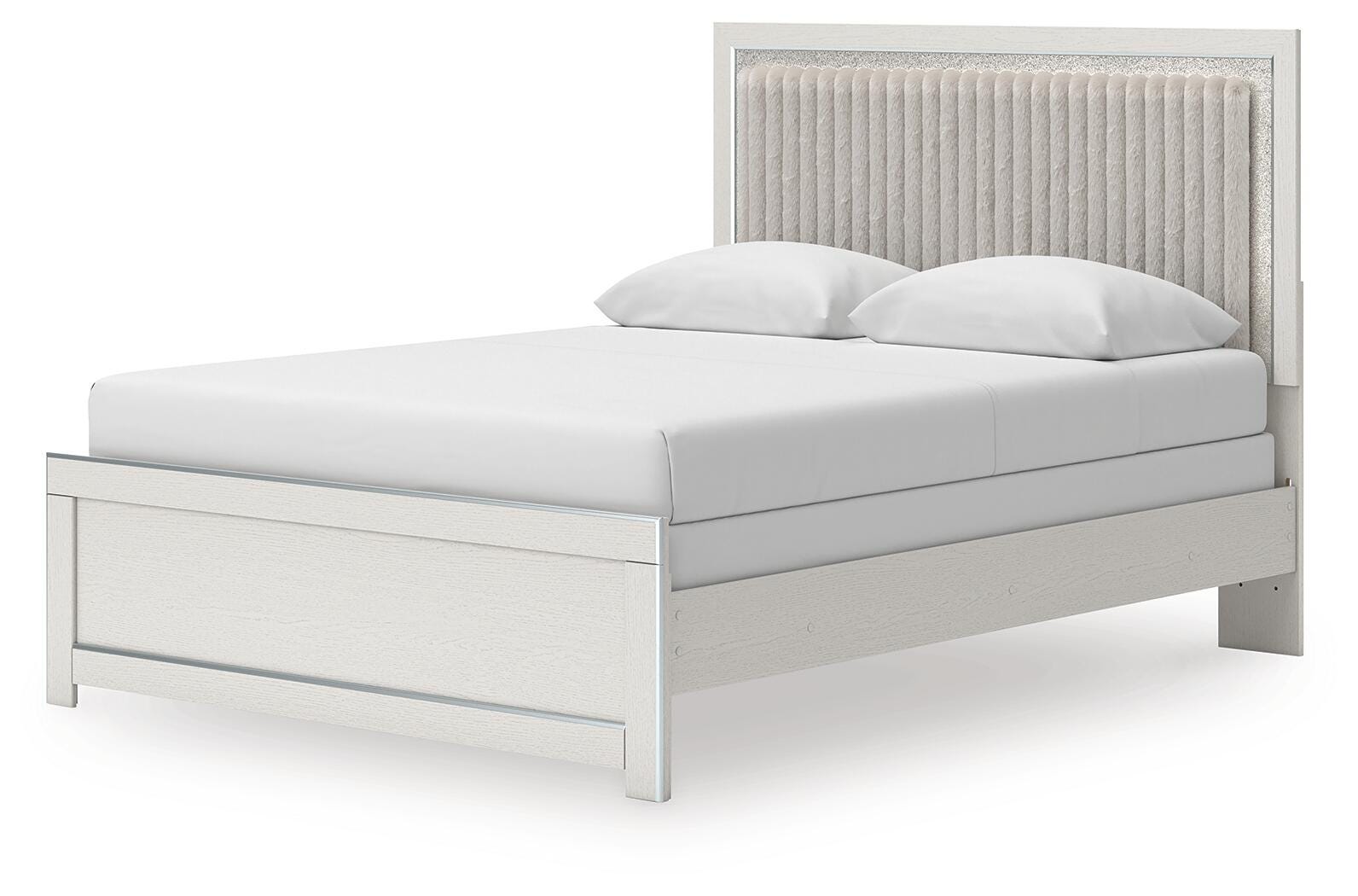 Zuraleus Upholstered Panel Bed, Dresser, Mirror, Chest and Nightstand