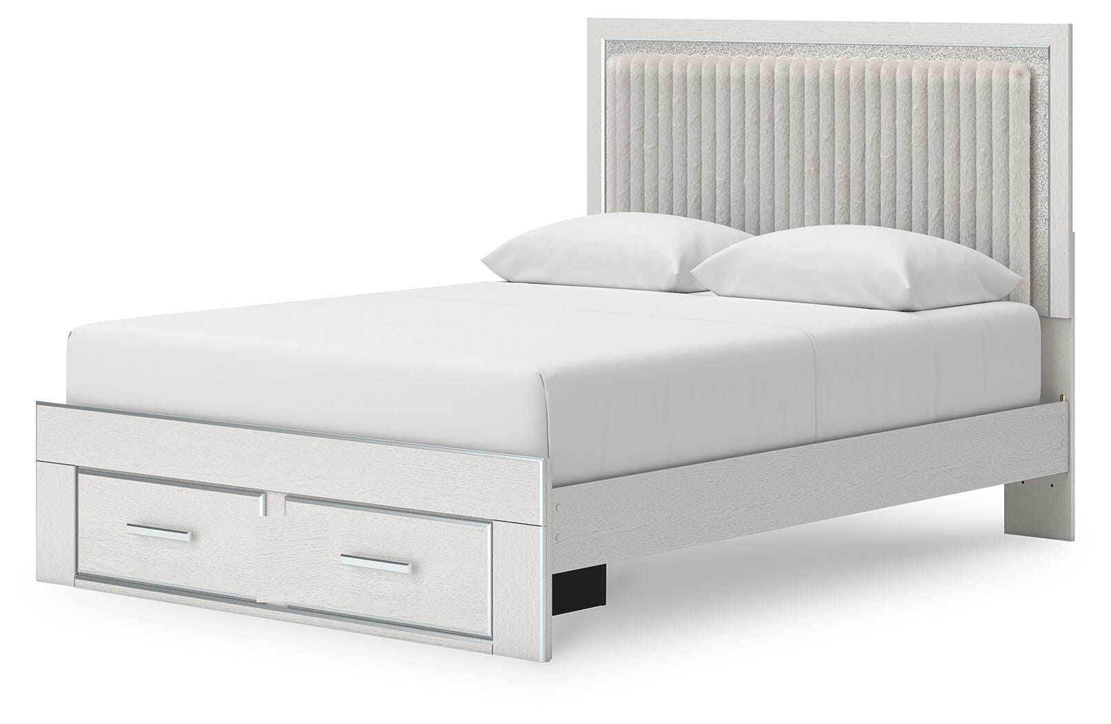 Zuraleus Upholstered Panel Platform Storage Bed, Dresser, Mirror, Chest and Nightstand