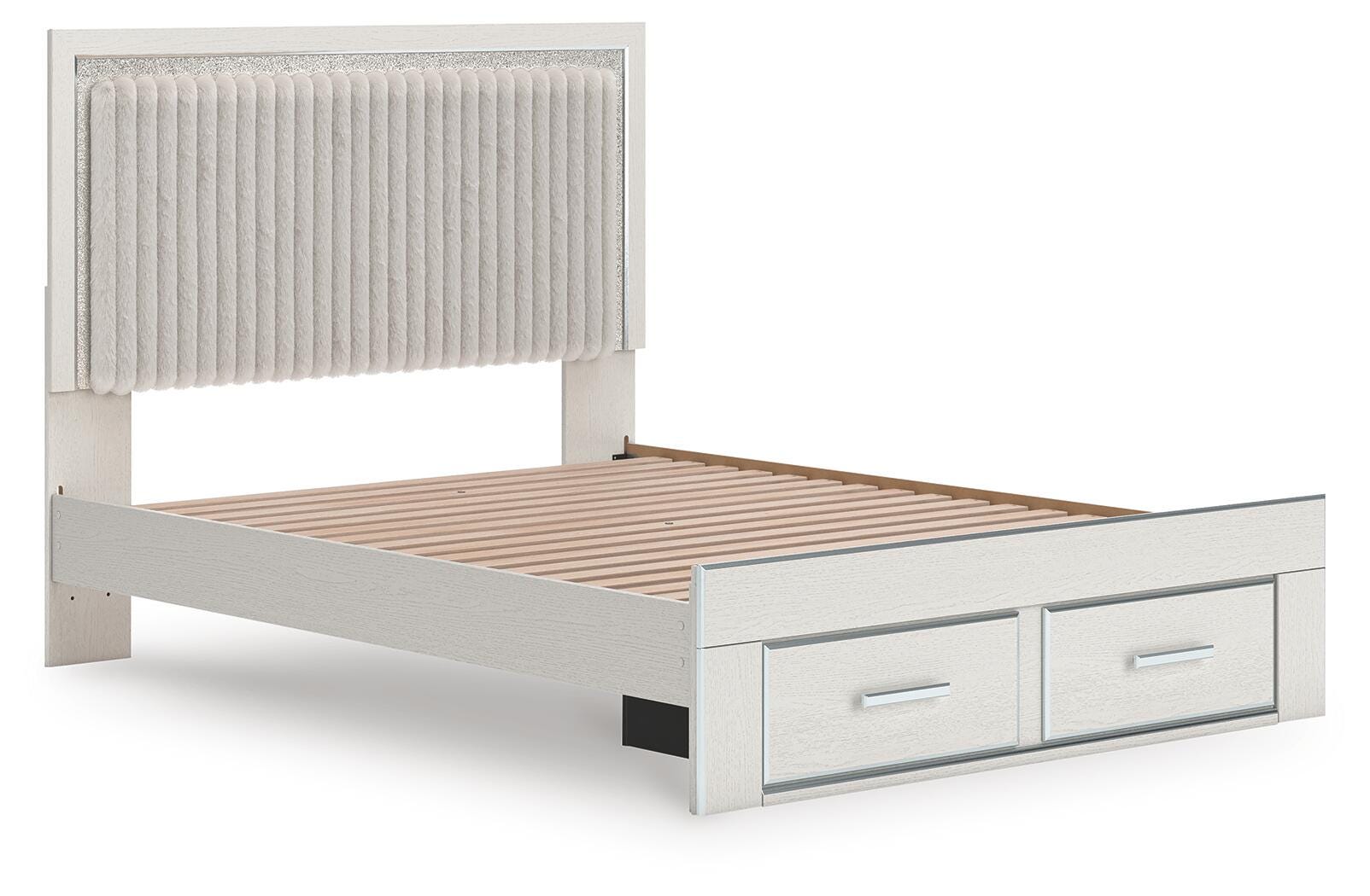 Zuraleus Upholstered Panel Platform Storage Bed and Dresser