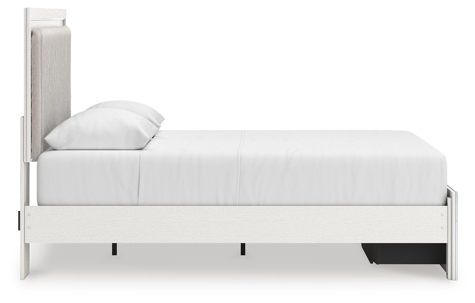 Zuraleus Upholstered Panel Platform Storage Bed, Dresser and Nightstand