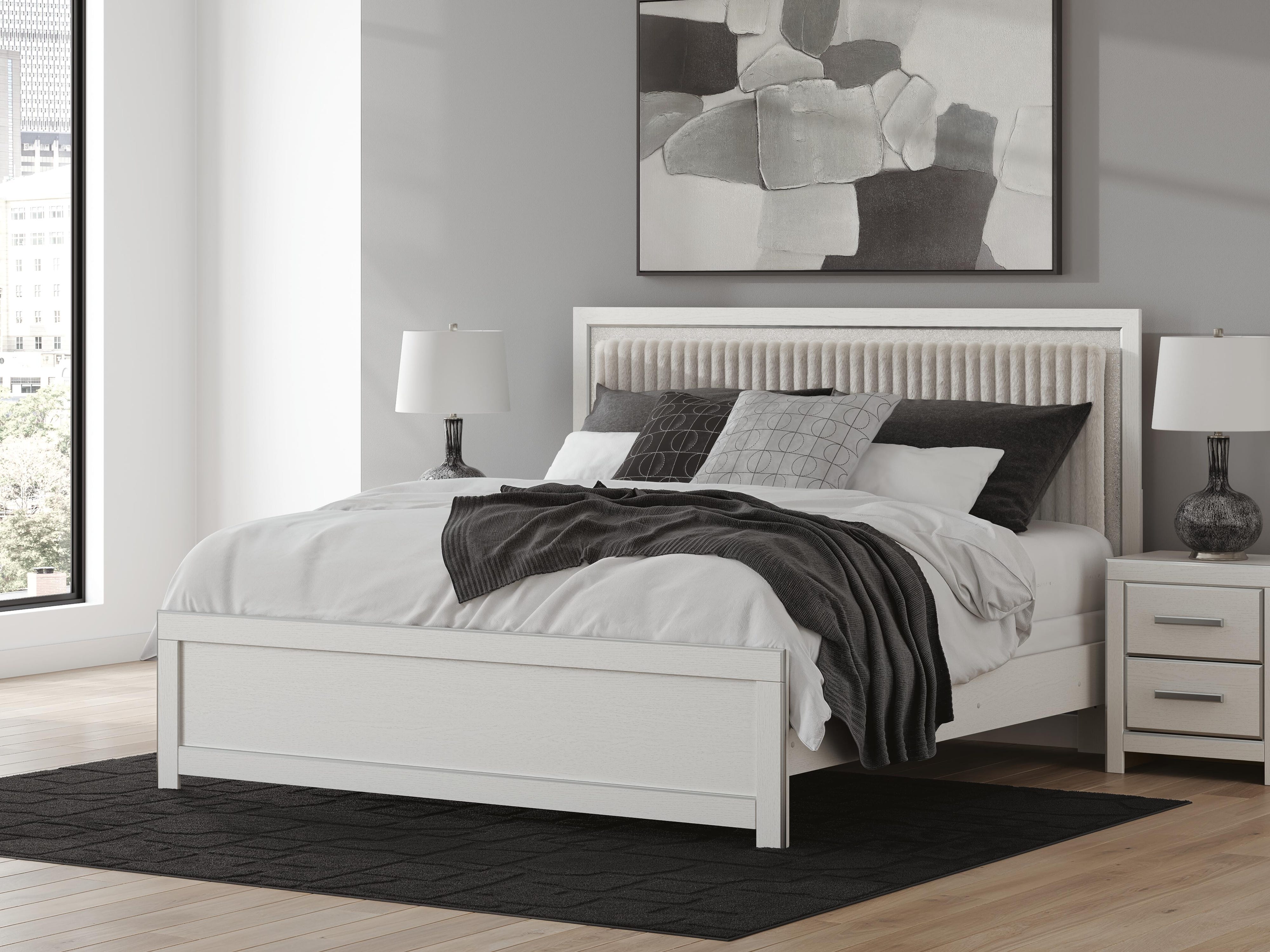 Zuraleus Upholstered Panel Bed and Dresser