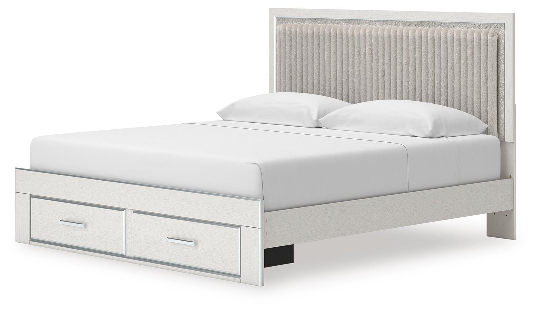 Zuraleus Upholstered Panel Platform Storage Bed, Chest and Nightstand